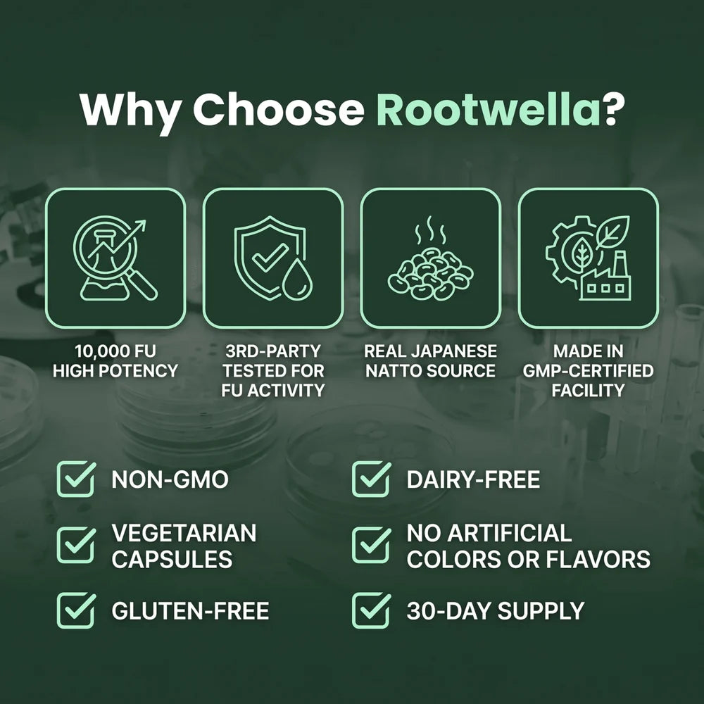 Support Healthy Arteries & Circulation with Nattokinase (10,000 FU)