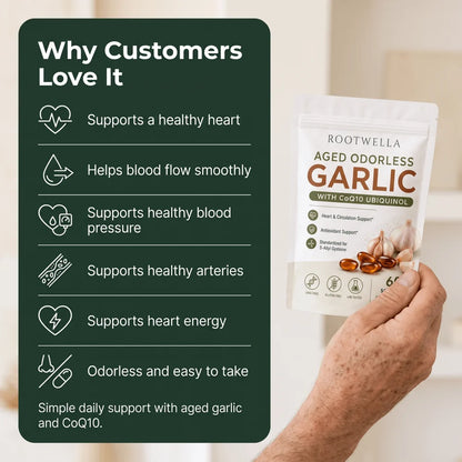 Keep Your Blood Flowing Smoothly with Aged Garlic + CoQ10 (1,200mg)