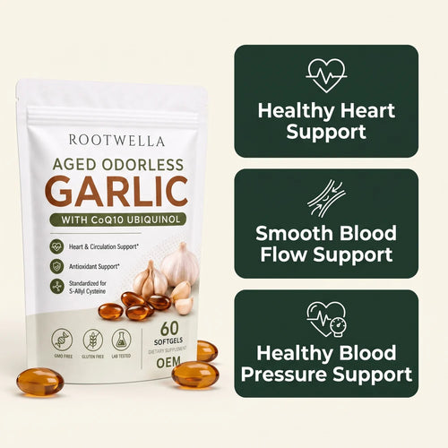 Keep Your Blood Flowing Smoothly with Aged Garlic + CoQ10 (1,200mg)